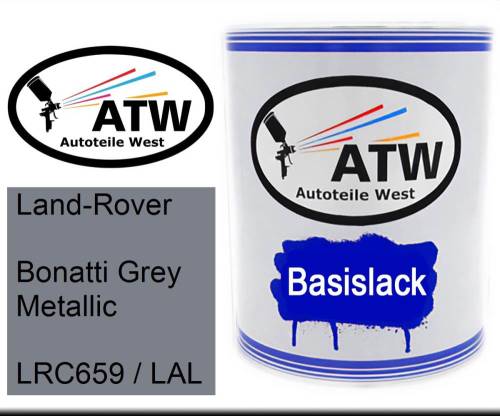 Land-Rover, Bonatti Grey Metallic, LRC659 / LAL: 1L Lackdose, von ATW Autoteile West.